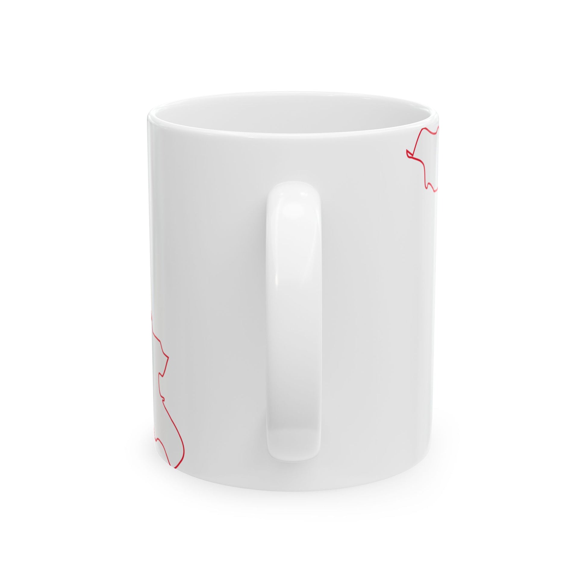 Flag-map of Georgia (Georgia) White Coffee Mug-Go Mug Yourself