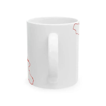 Flag map of Georgia (Georgia) White Coffee Mug - Go Mug Yourself