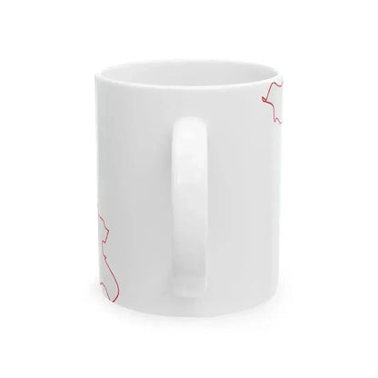 Flag-map of Georgia (Georgia) White Coffee Mug - Go Mug Yourself