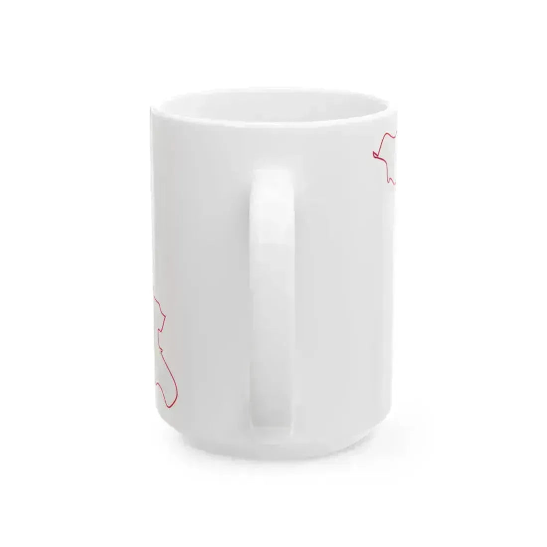 Flag-map of Georgia (Georgia) White Coffee Mug - Go Mug Yourself
