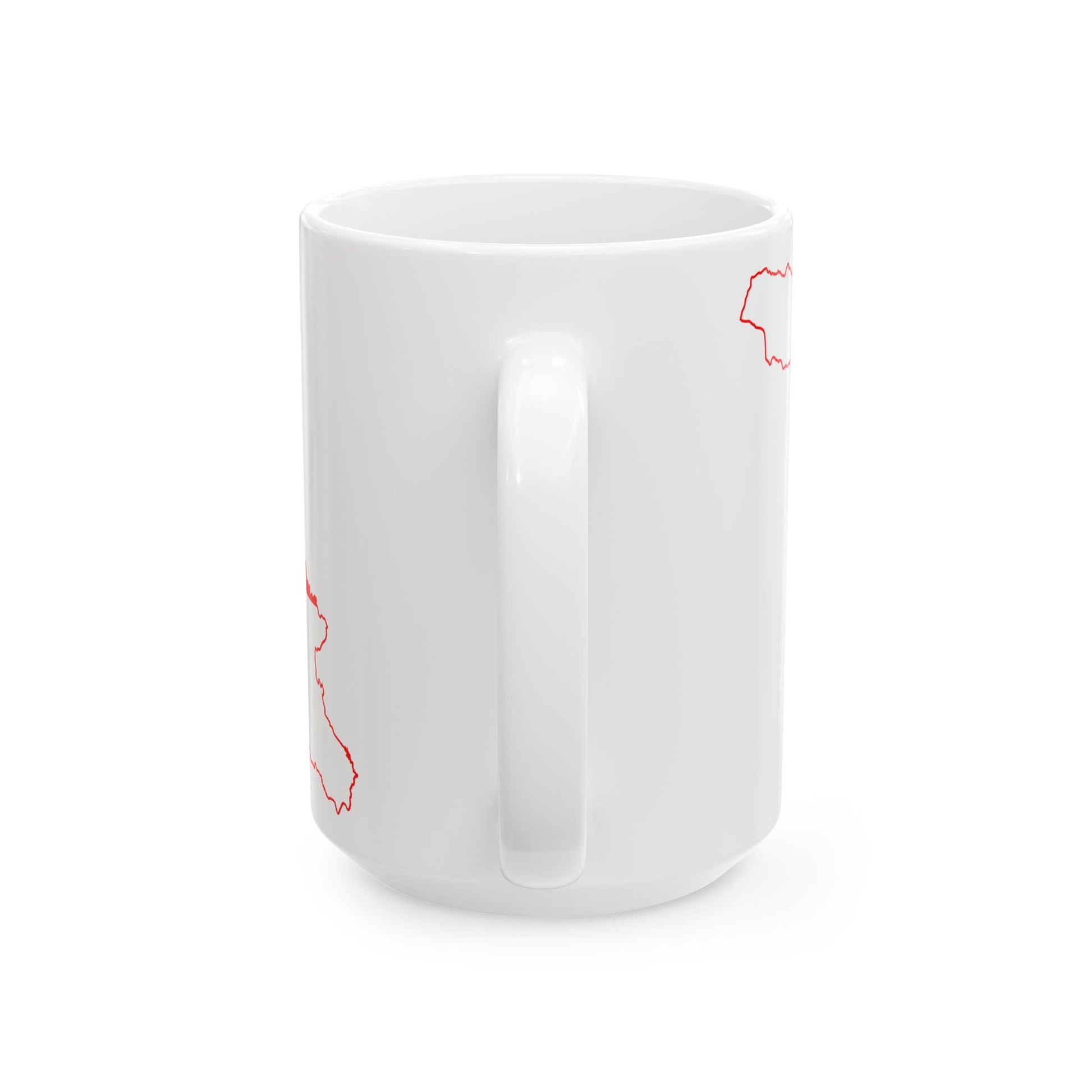 Flag map of Georgia (Georgia) White Coffee Mug-Go Mug Yourself