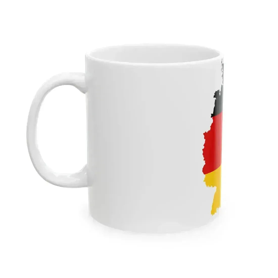 Flag-map of Germany (Germany) White Coffee Mug - Go Mug Yourself