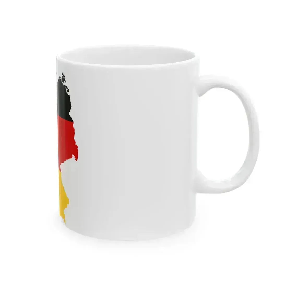 Flag-map of Germany (Germany) White Coffee Mug - Go Mug Yourself