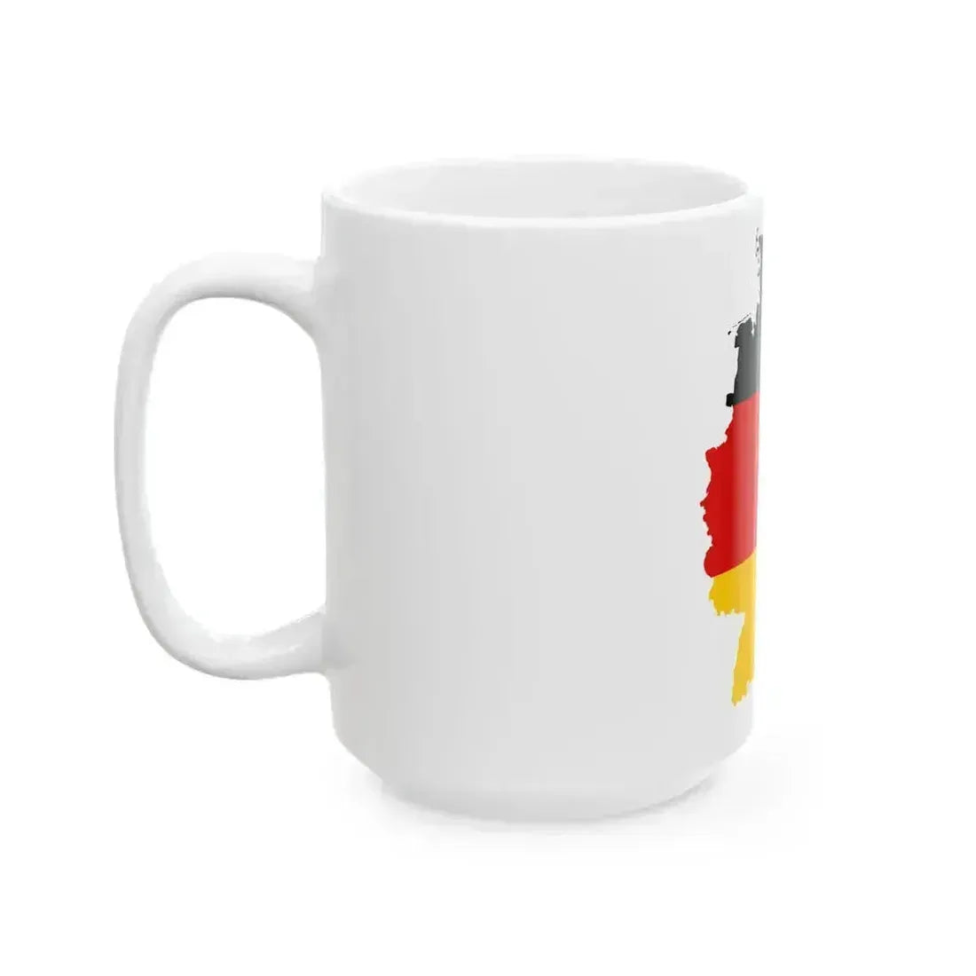Flag map of Germany (Germany) White Coffee Mug - Go Mug Yourself
