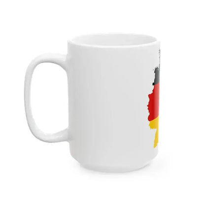 Flag map of Germany (Germany) White Coffee Mug - Go Mug Yourself