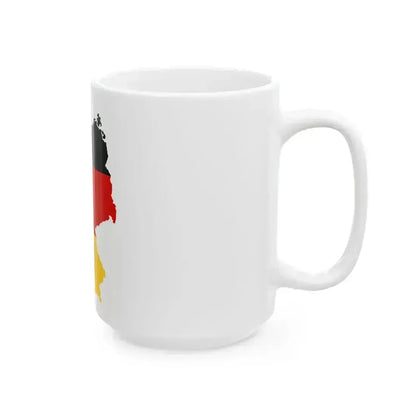 Flag-map of Germany (Germany) White Coffee Mug - Go Mug Yourself