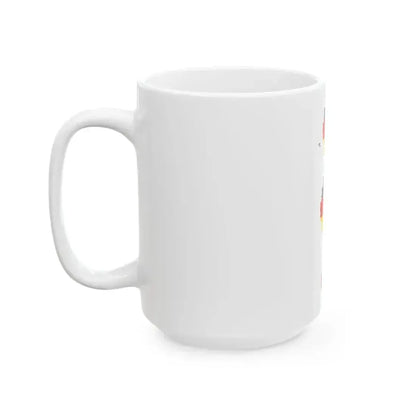 Flag map of Germany separation (Germany) White Coffee Mug - Go Mug Yourself