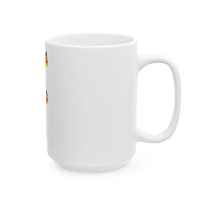 Flag map of Germany separation (Germany) White Coffee Mug - Go Mug Yourself