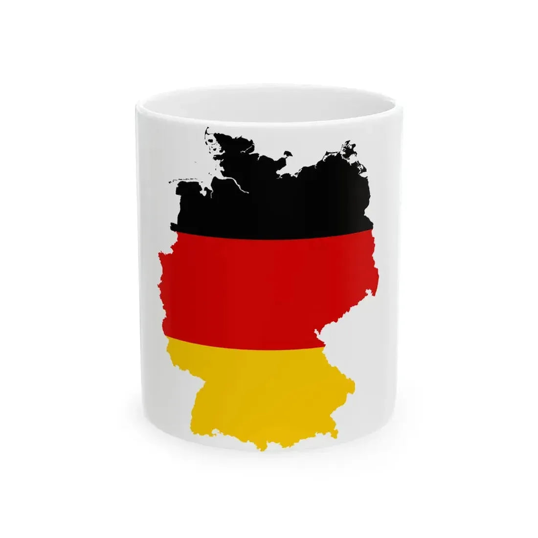 Flag-map of Germany2 (Germany) White Coffee Mug 11oz - Go Mug Yourself