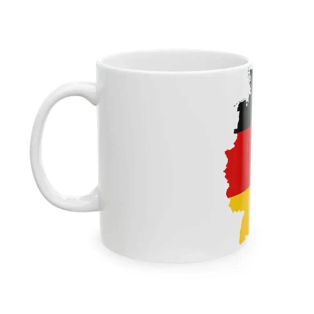 Flag-map of Germany2 (Germany) White Coffee Mug - Go Mug Yourself