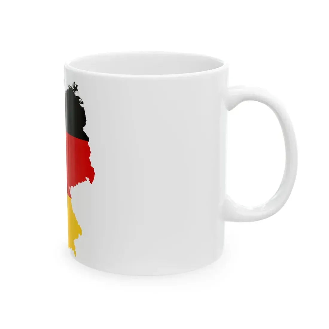 Flag-map of Germany2 (Germany) White Coffee Mug - Go Mug Yourself