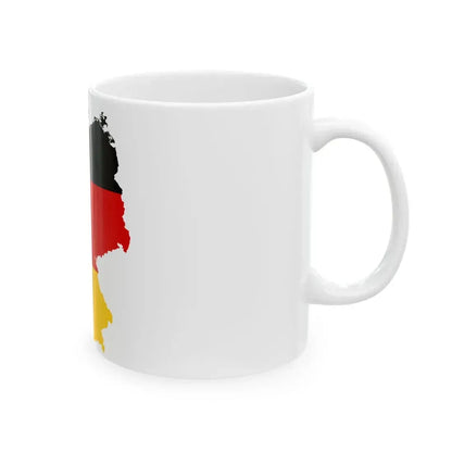 Flag-map of Germany2 (Germany) White Coffee Mug - Go Mug Yourself