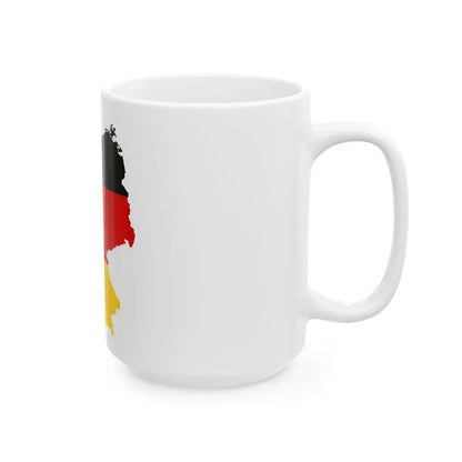 Flag-map of Germany2 (Germany) White Coffee Mug - Go Mug Yourself