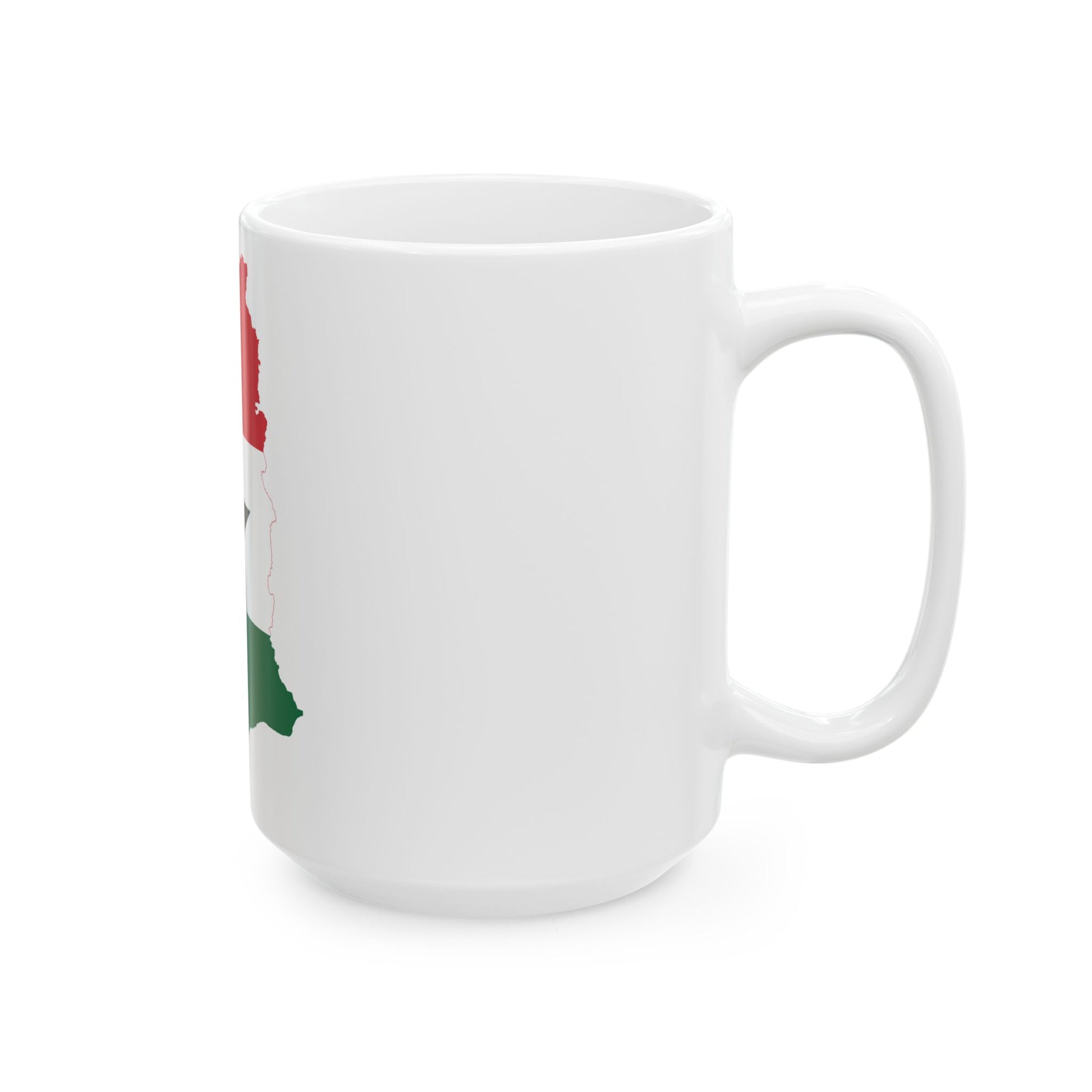 Flag map of Ghana 1964-1966 (Ghana) White Coffee Mug-Go Mug Yourself