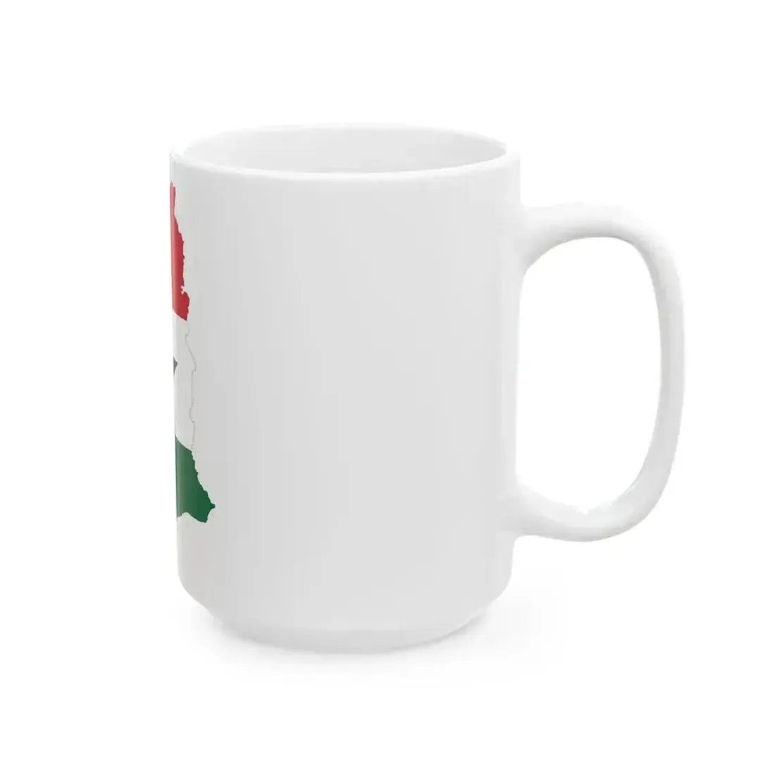 Flag map of Ghana 1964-1966 (Ghana) White Coffee Mug - Go Mug Yourself