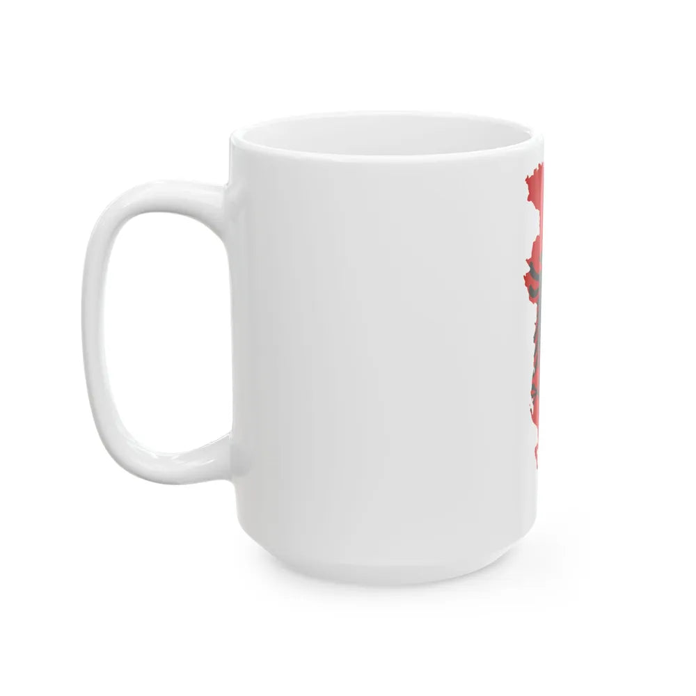 Flag-map of Greater Albania (Albania) White Coffee Mug - Go Mug Yourself