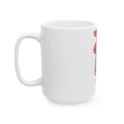 Flag-map of Greater Albania (Albania) White Coffee Mug - Go Mug Yourself