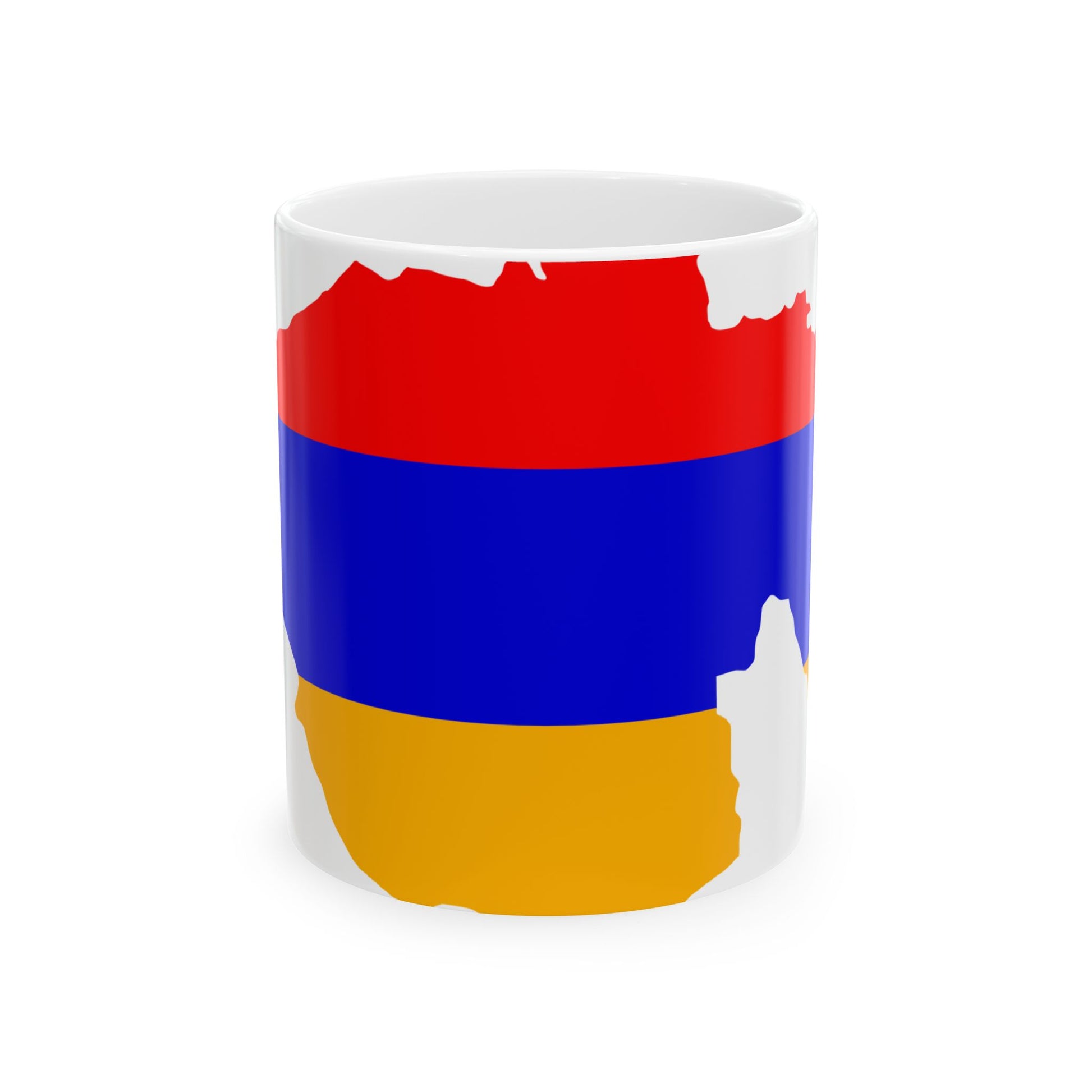 Flag-map of Greater Armenia (Armenia) White Coffee Mug-11oz-Go Mug Yourself