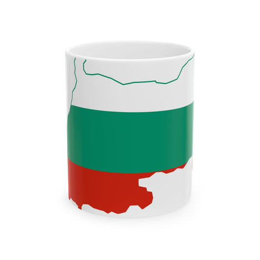 Flag-map of Greater Bulgaria (Bulgaria) White Coffee Mug-11oz-Go Mug Yourself