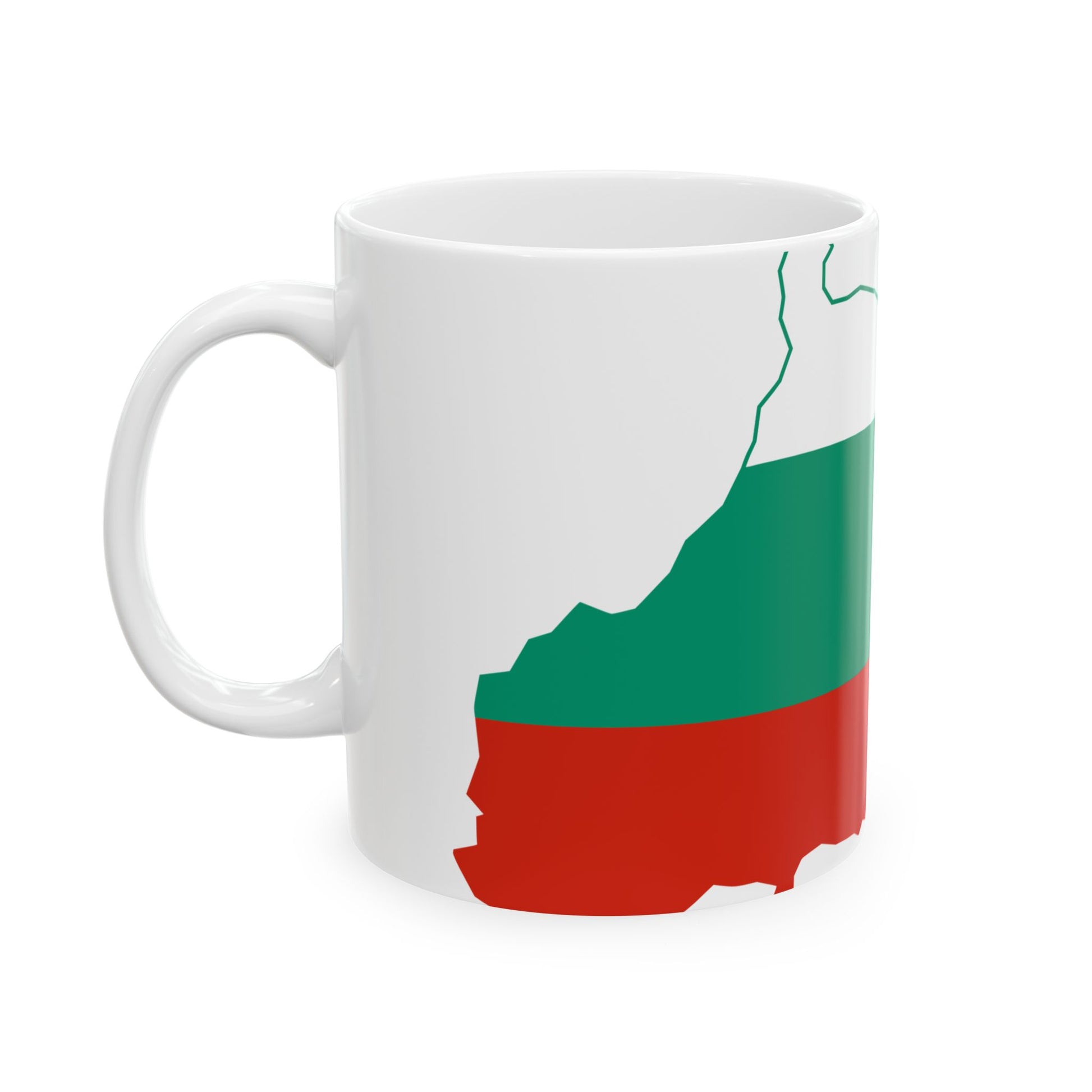 Flag-map of Greater Bulgaria (Bulgaria) White Coffee Mug-Go Mug Yourself