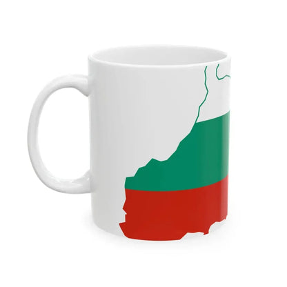 Flag-map of Greater Bulgaria (Bulgaria) White Coffee Mug - Go Mug Yourself