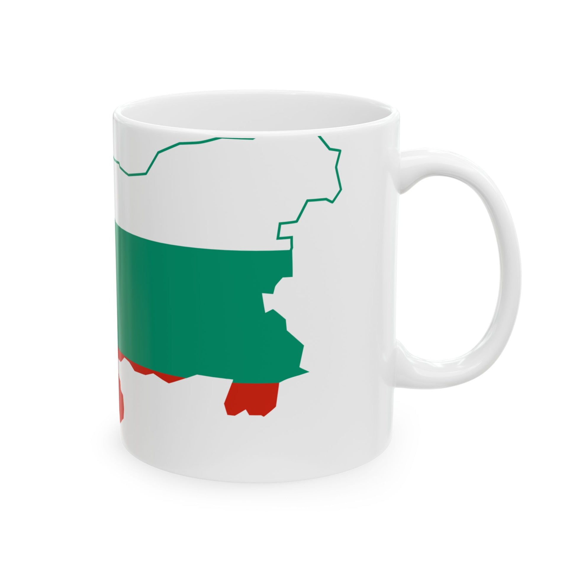 Flag-map of Greater Bulgaria (Bulgaria) White Coffee Mug-Go Mug Yourself