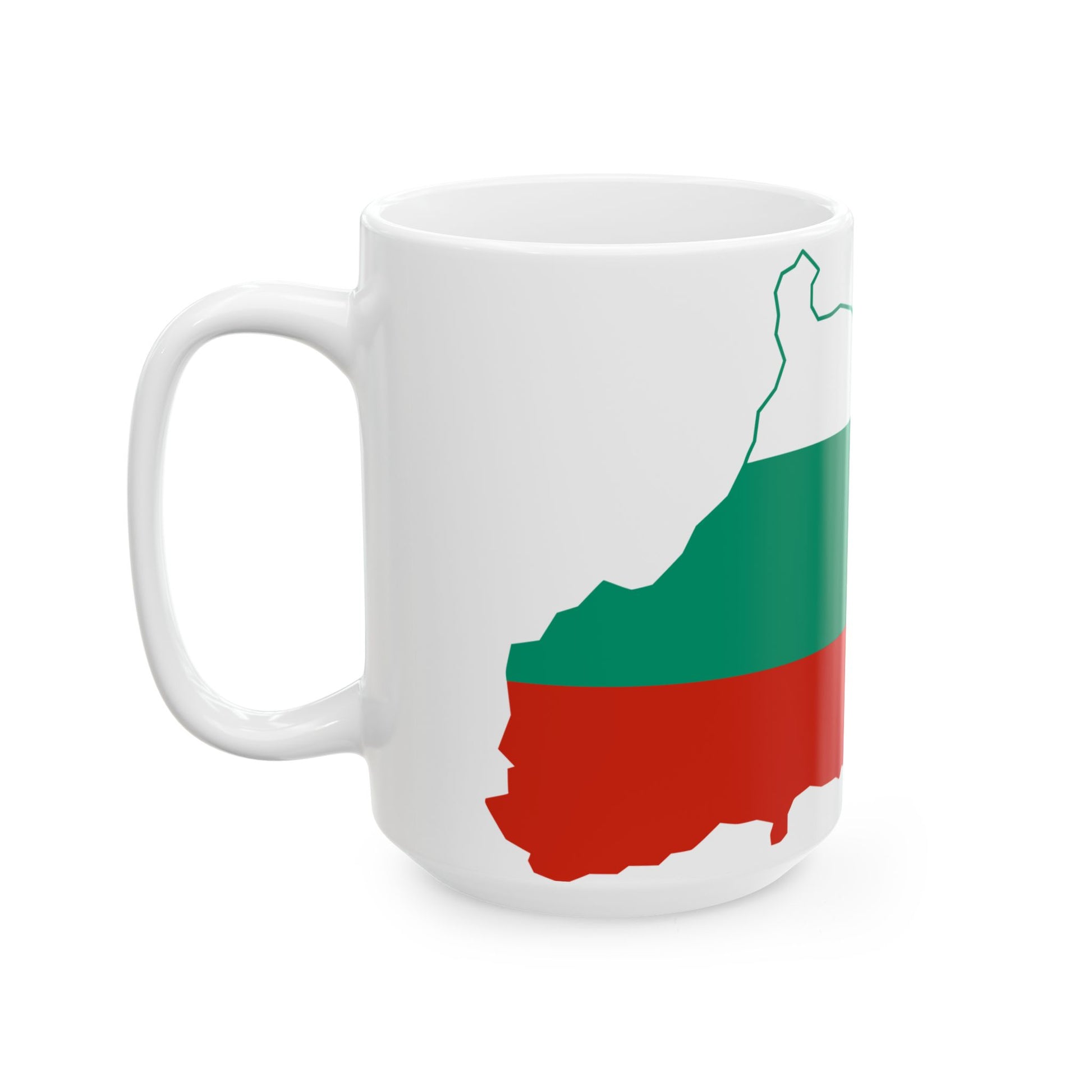 Flag-map of Greater Bulgaria (Bulgaria) White Coffee Mug-Go Mug Yourself