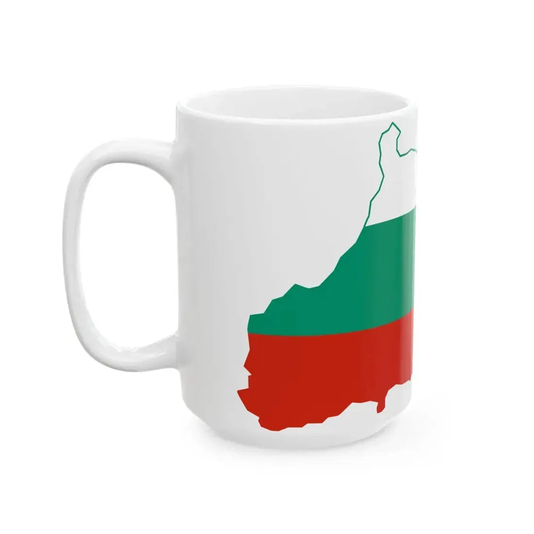 Flag-map of Greater Bulgaria (Bulgaria) White Coffee Mug - Go Mug Yourself