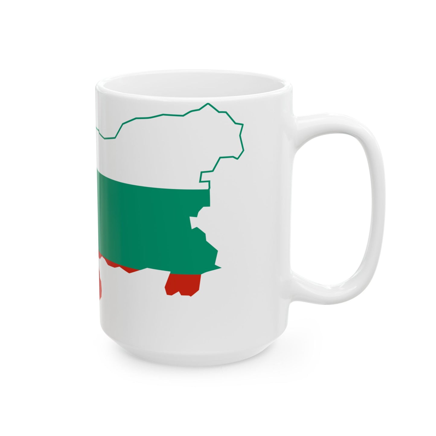 Flag-map of Greater Bulgaria (Bulgaria) White Coffee Mug-Go Mug Yourself