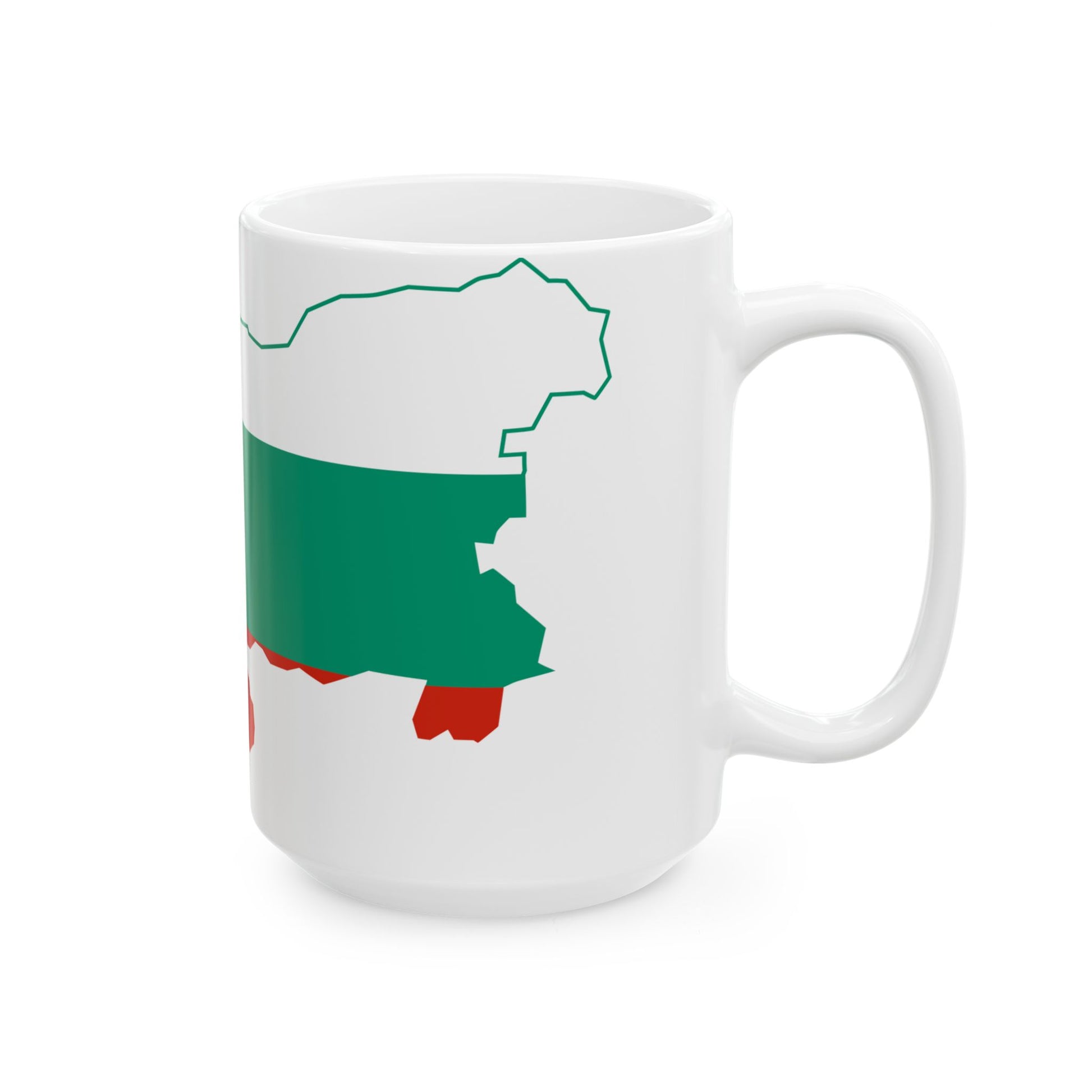 Flag-map of Greater Bulgaria (Bulgaria) White Coffee Mug-Go Mug Yourself