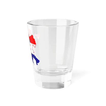 Flag-map of Greater Croatia (Croatia) Shot Glass 1.5oz - Go Mug Yourself