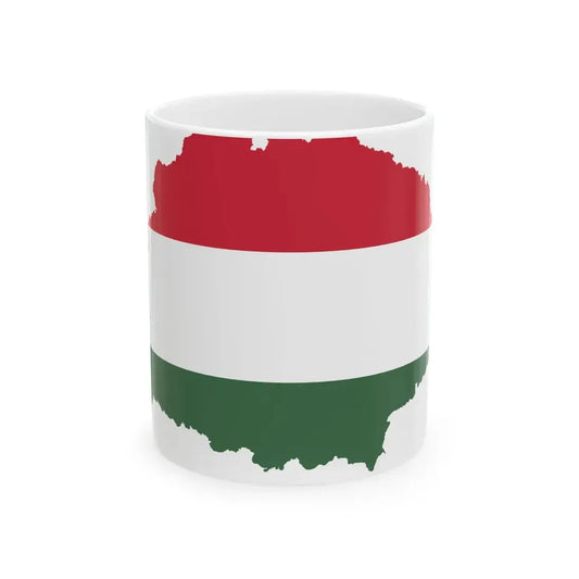 Flag-map of Greater Hungary (Hungary) White Coffee Mug 11oz - Go Mug Yourself