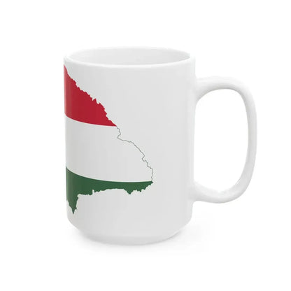 Flag-map of Greater Hungary (Hungary) White Coffee Mug - Go Mug Yourself