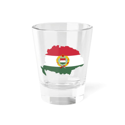 Flag-map of Greater Hungary Kadar coat of arms (Hungary) Shot Glass 1.5oz 1.5oz - Go Mug Yourself