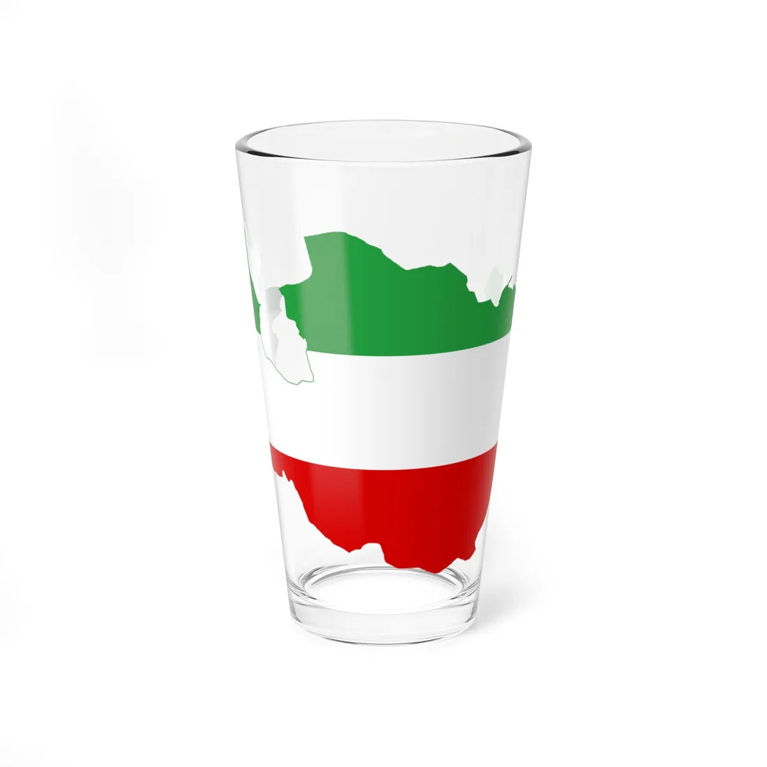 Flag-map of Greater Iran tricolour (Iran) Pint Glass 16oz 16oz - Go Mug Yourself
