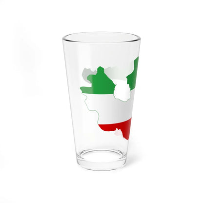 Flag-map of Greater Iran tricolour (Iran) Pint Glass 16oz - Go Mug Yourself