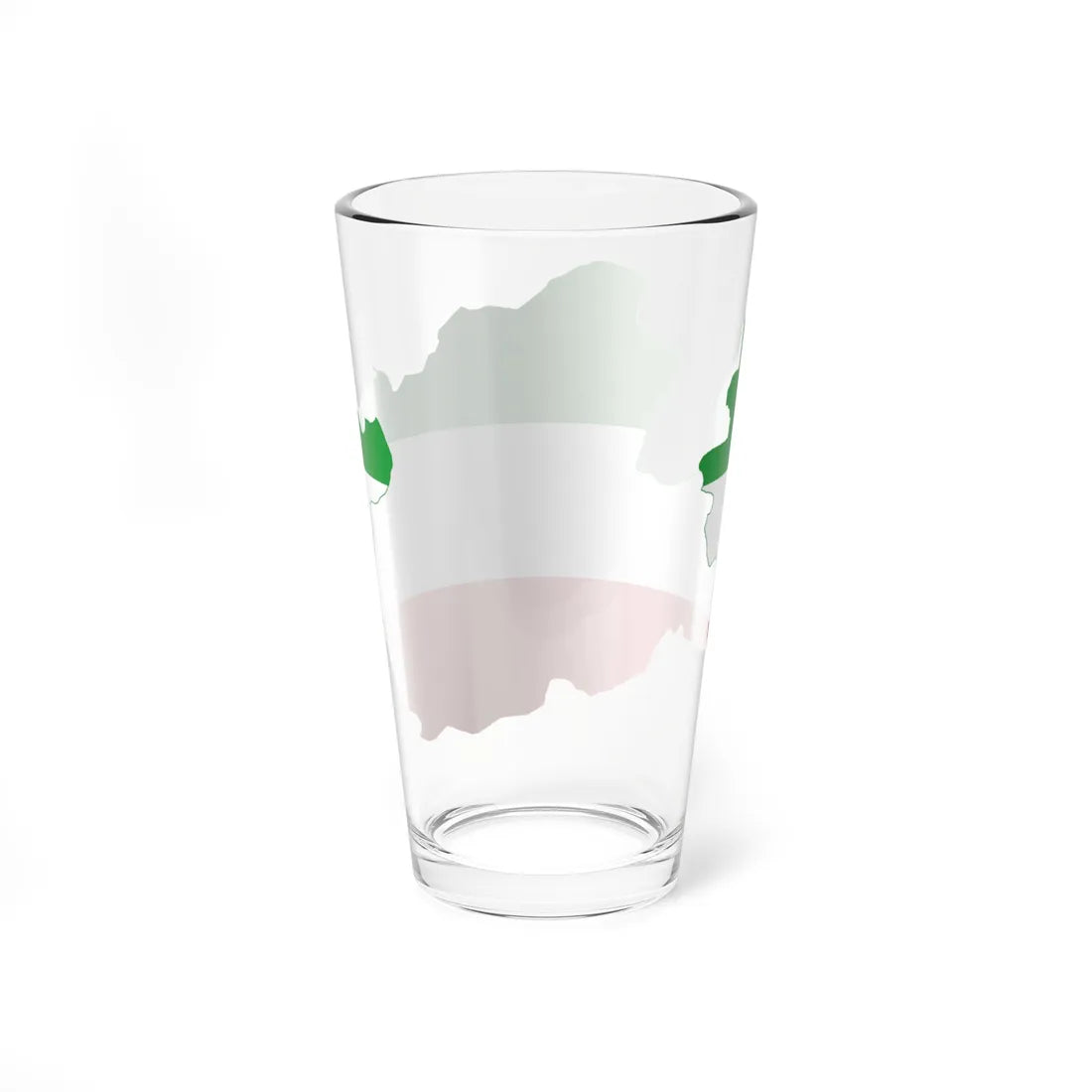 Flag-map of Greater Iran tricolour (Iran) Pint Glass 16oz - Go Mug Yourself