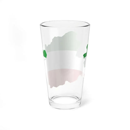 Flag-map of Greater Iran tricolour (Iran) Pint Glass 16oz - Go Mug Yourself