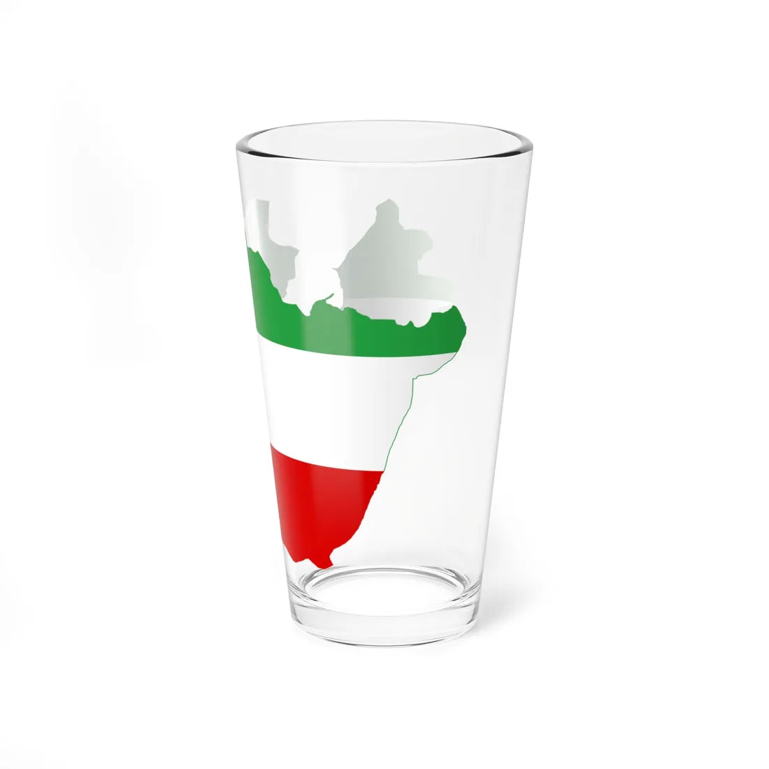 Flag-map of Greater Iran tricolour (Iran) Pint Glass 16oz - Go Mug Yourself