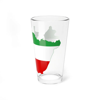 Flag-map of Greater Iran tricolour (Iran) Pint Glass 16oz - Go Mug Yourself