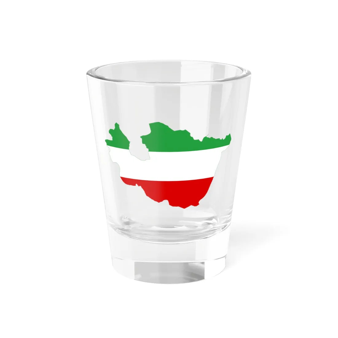Flag-map of Greater Iran tricolour (Iran) Shot Glass 1.5oz 1.5oz - Go Mug Yourself