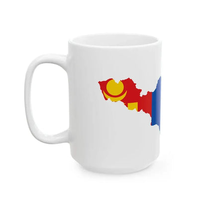 Flag-map of Greater Mongolia (Mongolia) White Coffee Mug - Go Mug Yourself