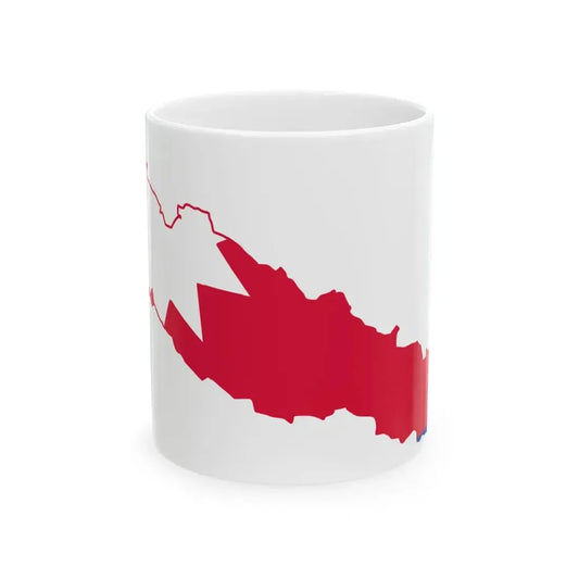 Flag-map of Greater Nepal (Nepal) White Coffee Mug 11oz - Go Mug Yourself