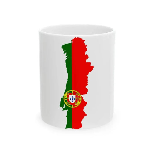 Flag-map of Greater Portugal (Portugal) White Coffee Mug 11oz - Go Mug Yourself