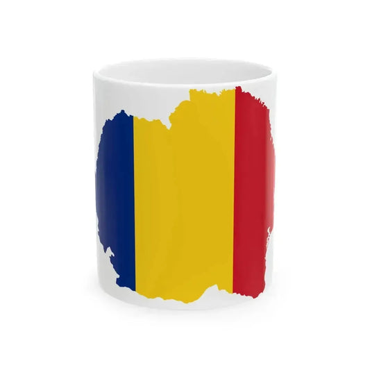 Flag map of Greater Romania (Oman) White Coffee Mug 11oz - Go Mug Yourself