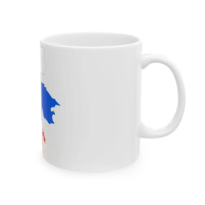 Flag-map of Greater Slovenia (Slovenia) White Coffee Mug - Go Mug Yourself