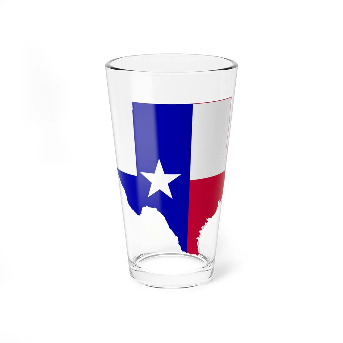 Flag Map of Greater Texas (United States) Pint Glass 16oz 16oz - Go Mug Yourself