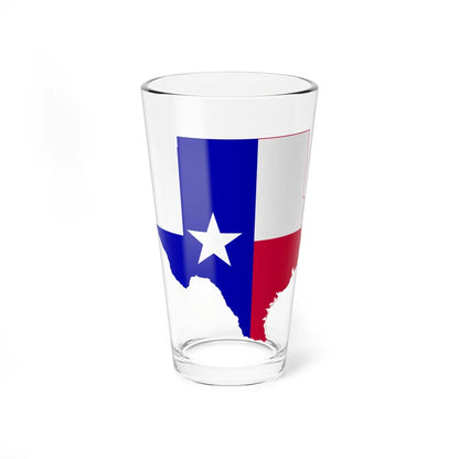 Flag Map of Greater Texas (United States) Pint Glass 16oz 16oz - Go Mug Yourself