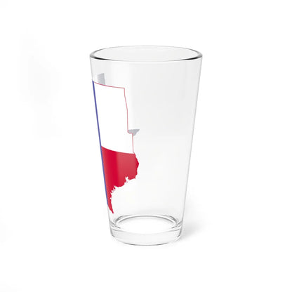 Flag Map of Greater Texas (United States) Pint Glass 16oz - Go Mug Yourself