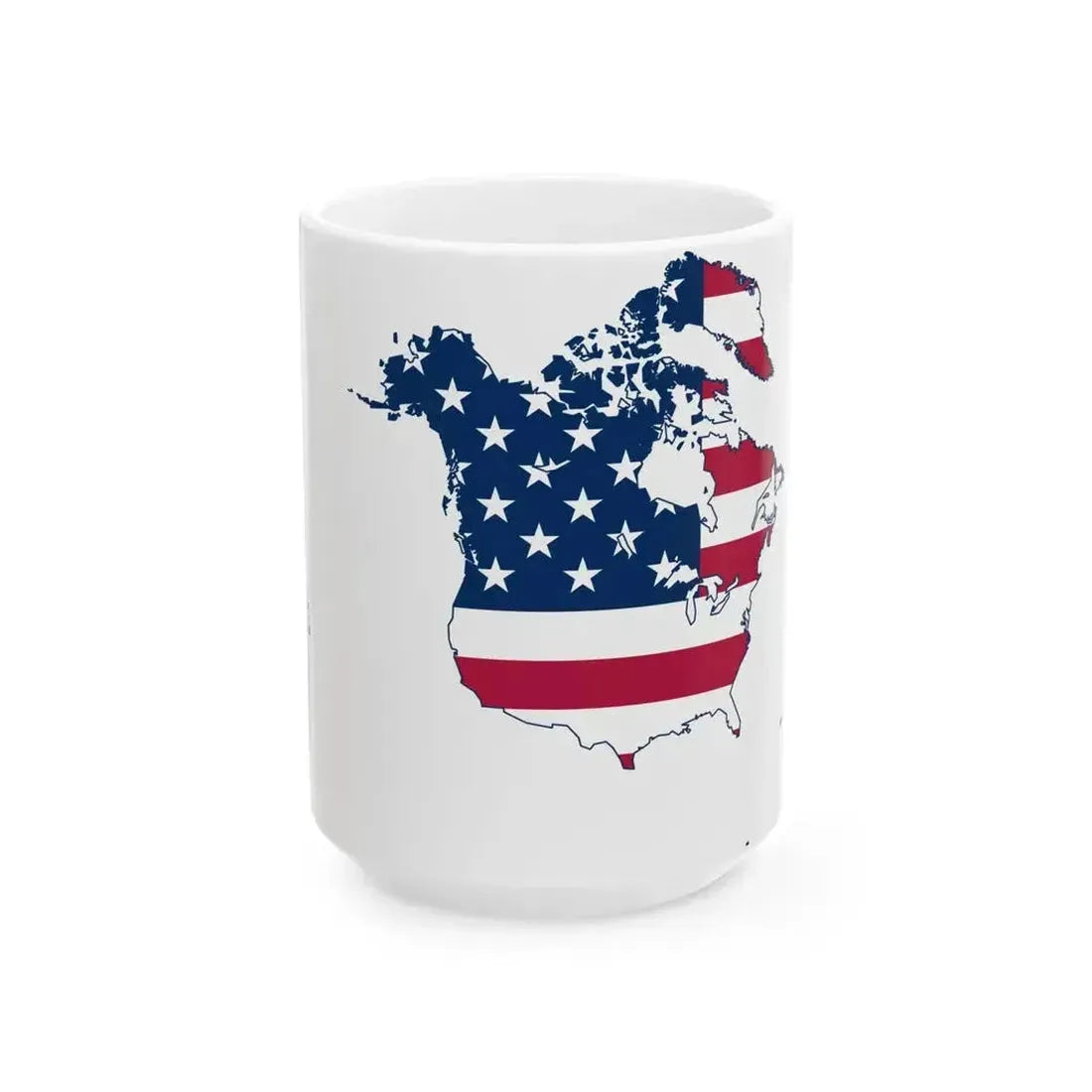Flag map of Greater Trump United States (Canada) White Coffee Mug 15oz - Go Mug Yourself